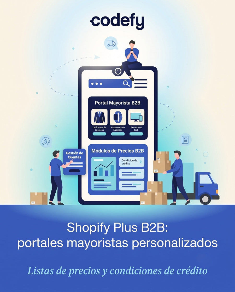 Shopify Plus B2B: Cómo crear portales mayoristas con listas de precios personalizadas y condiciones de crédito